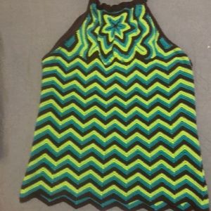 Milly of NY crocheted cotton halter top